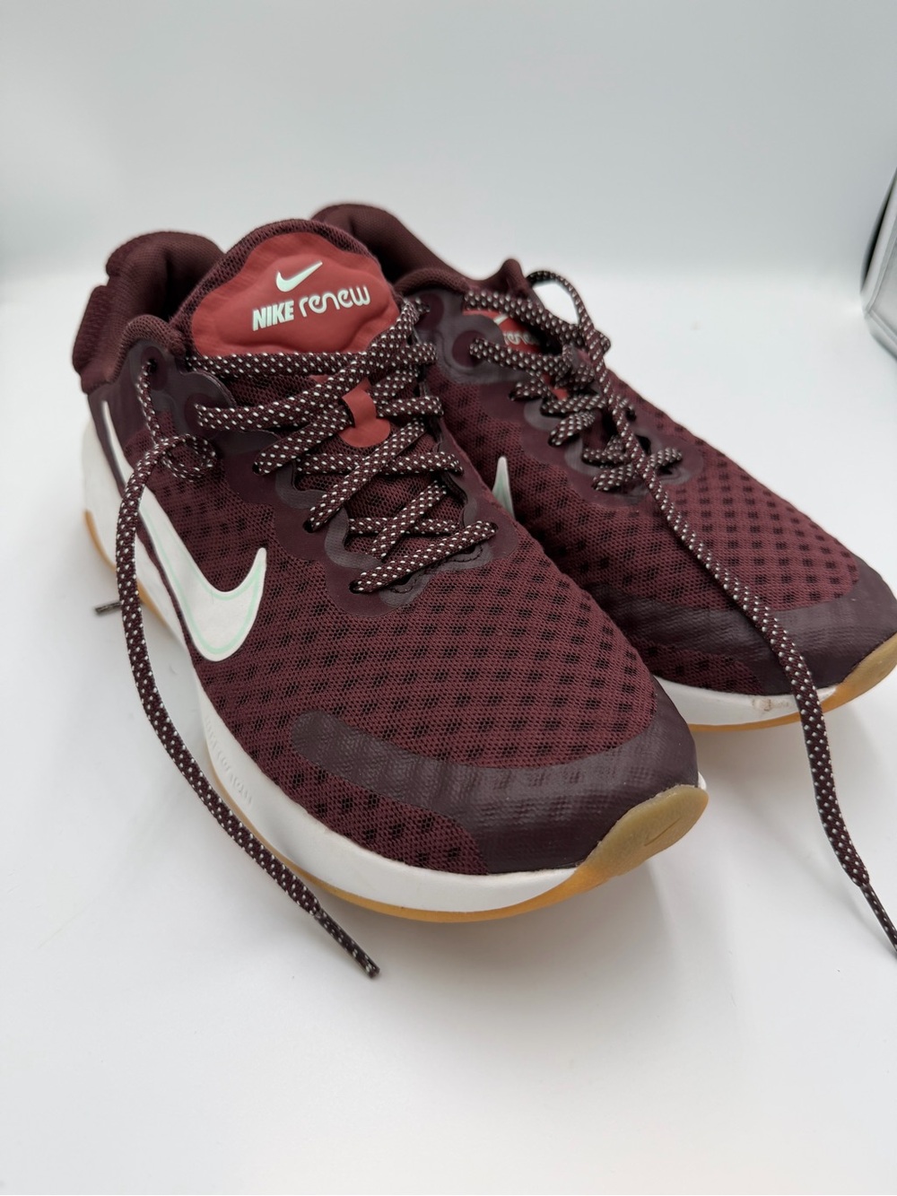 Nike Women’s Athletic Sneakers - Burgundy and White